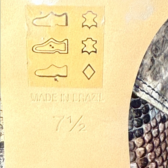 Madewell Snake-Print Ankle Boots in Tan Taupe and Black Size 7.5 - Picture 7 of 16